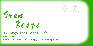 iren keszi business card